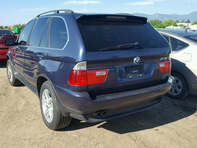 5UXFB53574LV04458 - 2004 BMW X5 4.4I BLUE photo 3