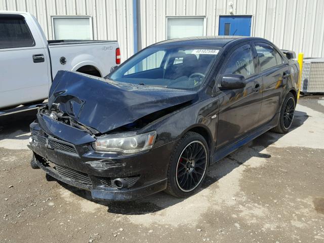 JA32U8FW9BU045830 - 2011 MITSUBISHI LANCER GTS BLACK photo 2