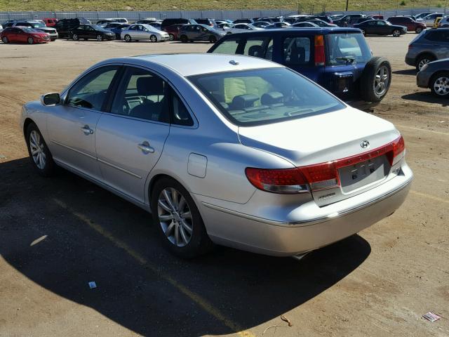 KMHFC46F19A368615 - 2009 HYUNDAI AZERA SE SILVER photo 3