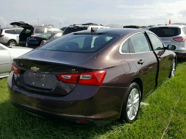 1G1ZE5ST2GF325858 - 2016 CHEVROLET MALIBU MAROON photo 4