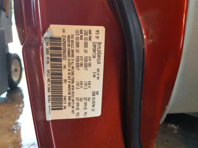 2C4GM68455R662652 - 2005 CHRYSLER PACIFICA T RED photo 10