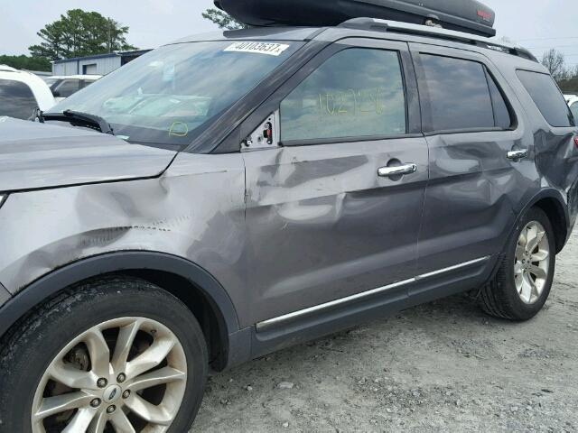 1FMHK8D8XCGA80202 - 2012 FORD EXPLORER GRAY photo 9