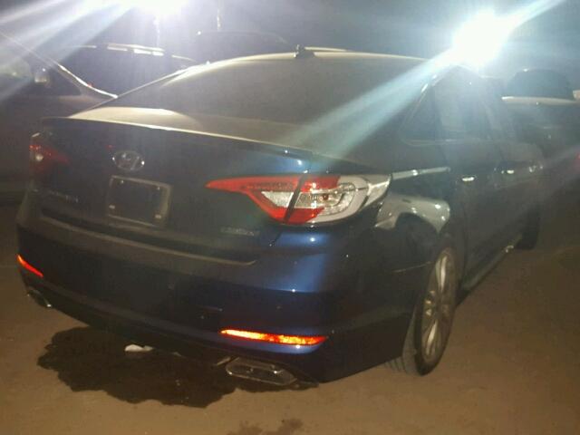 5NPE34AF3FH177449 - 2015 HYUNDAI SONATA BLUE photo 4