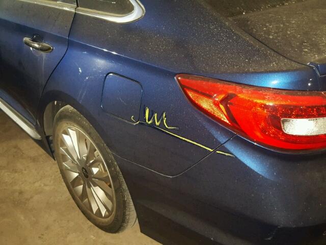 5NPE34AF3FH177449 - 2015 HYUNDAI SONATA BLUE photo 9