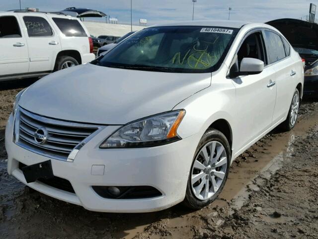 3N1AB7AP9DL609330 - 2013 NISSAN SENTRA WHITE photo 2