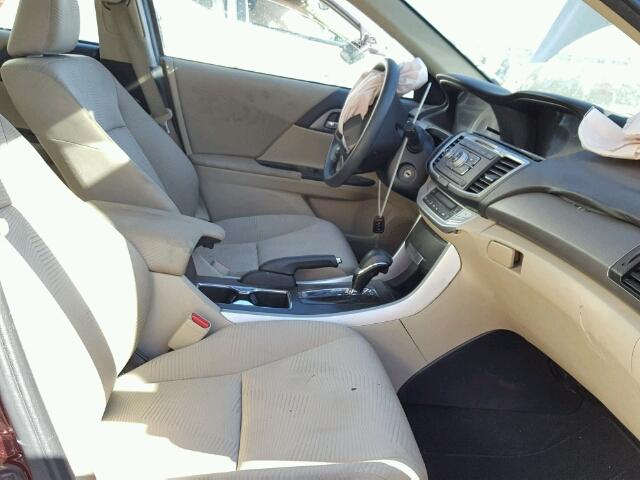 1HGCR2F31EA082856 - 2014 HONDA ACCORD BURGUNDY photo 5