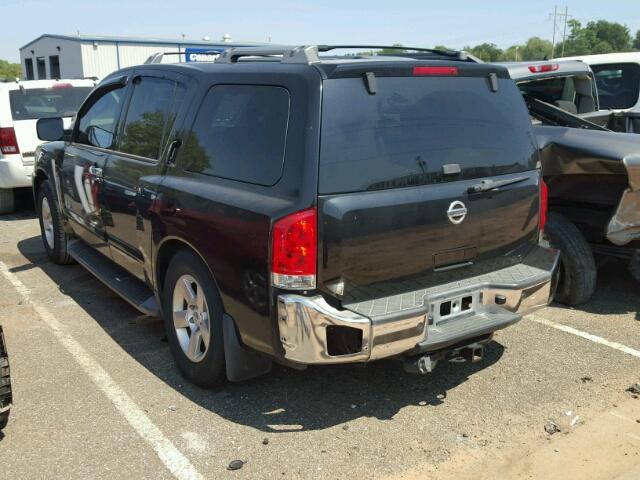 5N1BA08A27N723876 - 2007 NISSAN ARMADA SE BLACK photo 3