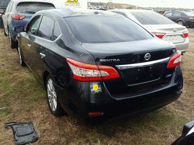 3N1AB7AP7DL611464 - 2013 NISSAN SENTRA S BLACK photo 3