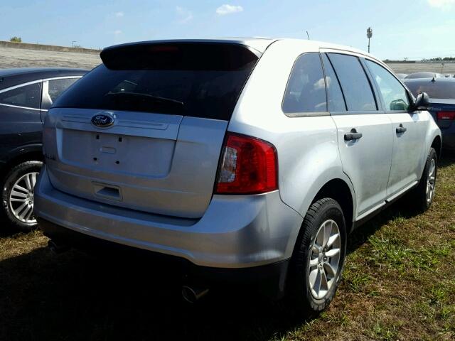 2FMDK3GC5EBB63757 - 2014 FORD EDGE SILVER photo 4