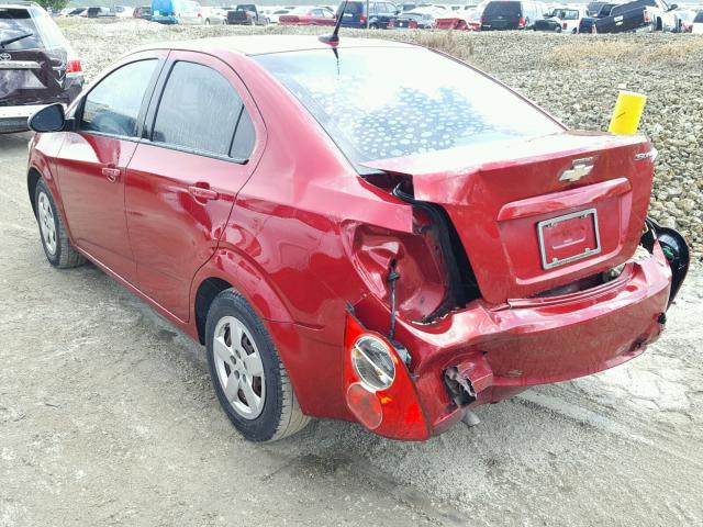 1G1JA5SH4D4100501 - 2013 CHEVROLET SONIC LS 红色 照片 3