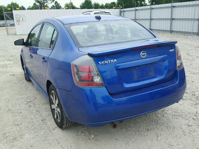 3N1AB6AP8CL714420 - 2012 NISSAN SENTRA 2.0 BLUE photo 3