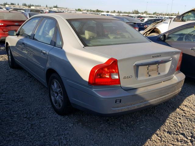 YV1TS59H141378805 - 2004 VOLVO S80 2.5T GRAY photo 3