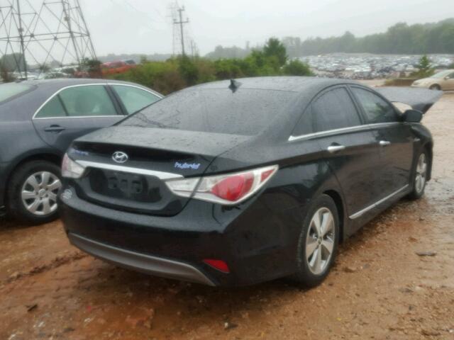 KMHEC4A45CA054149 - 2012 HYUNDAI SONATA HYB BLACK photo 4