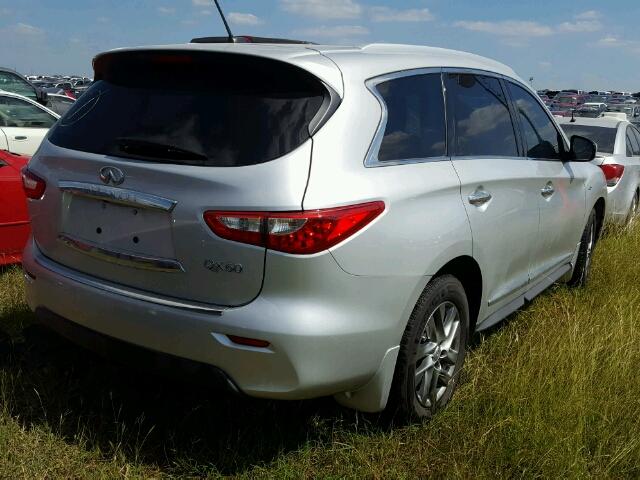 5N1AL0MN3FC554198 - 2015 INFINITI QX60 SILVER photo 4