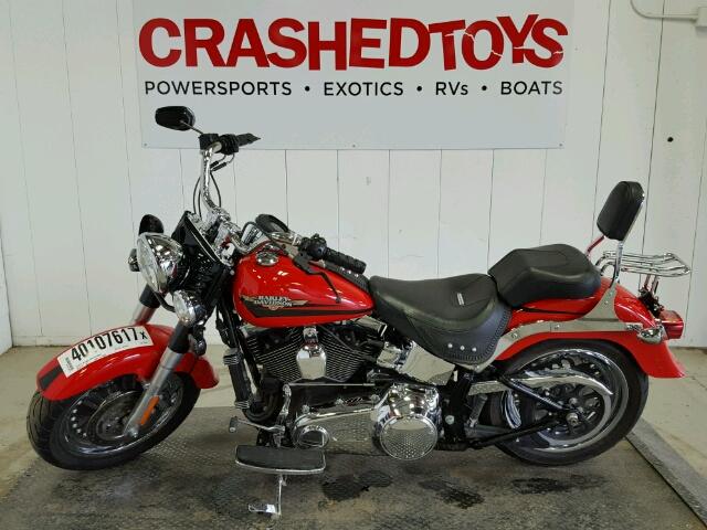 1HD1BX514AB025450 - 2010 HARLEY-DAVIDSON FLSTF RED photo 3