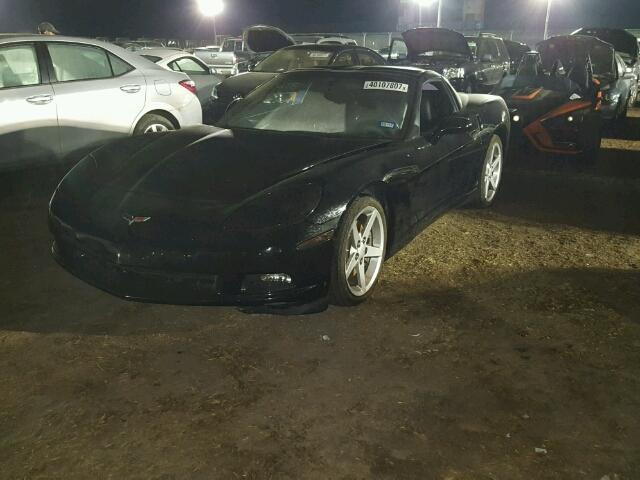 1G1YY25U575103326 - 2007 CHEVROLET CORVETTE BLACK photo 2