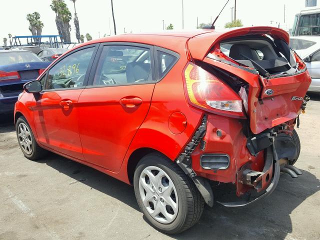 3FADP4EJXCM137816 - 2012 FORD FIESTA SE RED photo 3