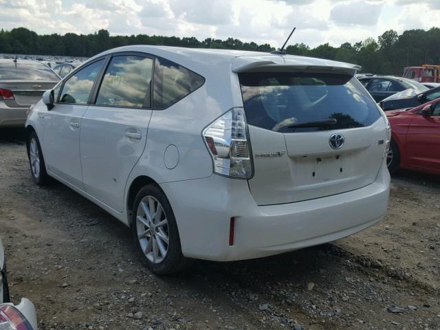 JTDZN3EU5D3205601 - 2013 TOYOTA PRIUS V WHITE photo 3