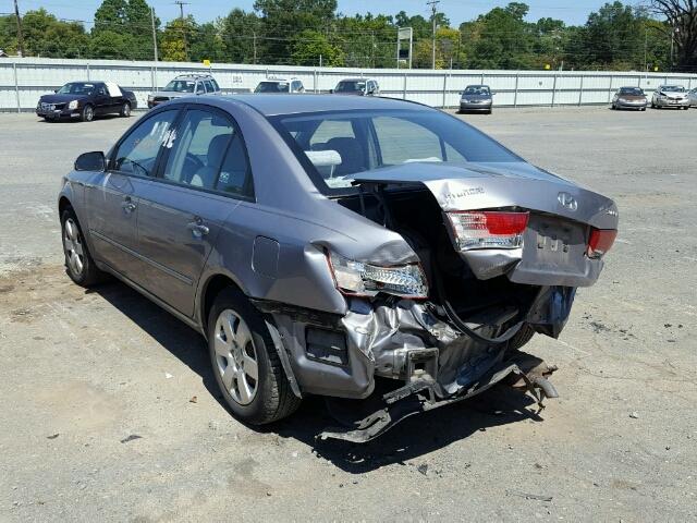 5NPET46C77H229150 - 2007 HYUNDAI SONATA GLS SILVER photo 3