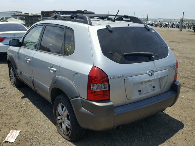 KM8JN12D67U582373 - 2007 HYUNDAI TUCSON SE SILVER photo 3