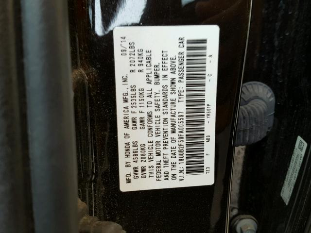 19UUB2F59FA005597 - 2015 ACURA TLX TECH TWO TONE photo 10