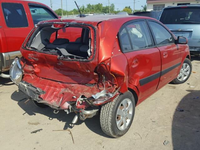 KNADE243596539997 - 2009 KIA RIO 5 SX ORANGE photo 4