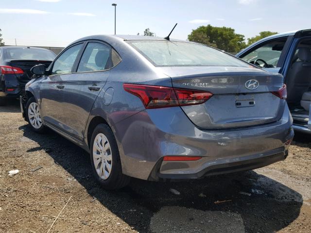 3KPC24A39JE014558 - 2018 HYUNDAI ACCENT SEL GRAY photo 3