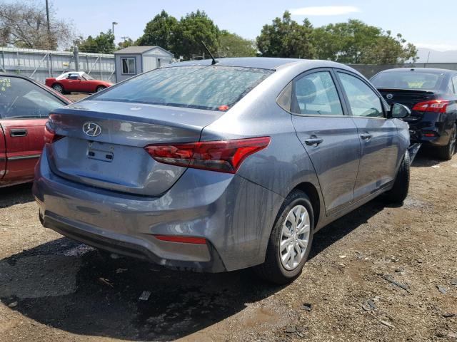 3KPC24A39JE014558 - 2018 HYUNDAI ACCENT SEL GRAY photo 4