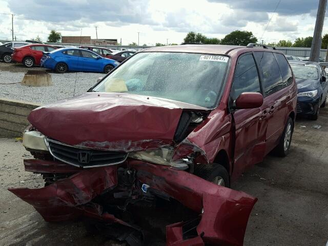 2HKRL186X2H536537 - 2002 HONDA ODYSSEY EX RED photo 2