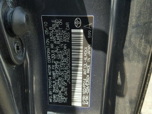 JTKDE3B72A0320056 - 2010 TOYOTA SCION TC 灰色 照片 10