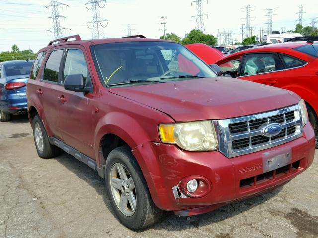 1FMCU59H88KA24050 - 2008 FORD ESCAPE HEV RED photo 1