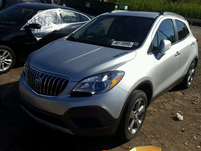 KL4CJASB9EB770590 - 2014 BUICK ENCORE SILVER photo 2