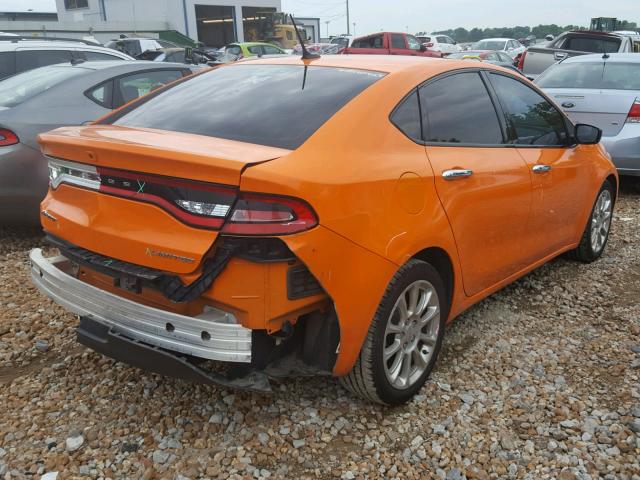 1C3CDFCA8DD314538 - 2013 DODGE DART LIMIT ORANGE photo 4