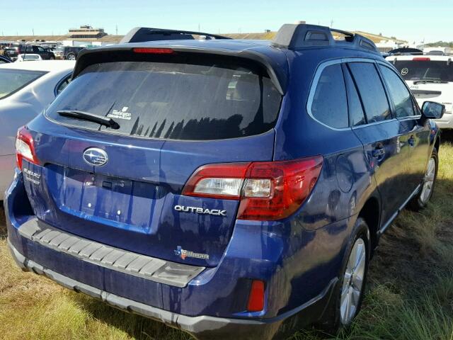 4S4BSBFC6F3271342 - 2015 SUBARU OUTBACK BLUE photo 4