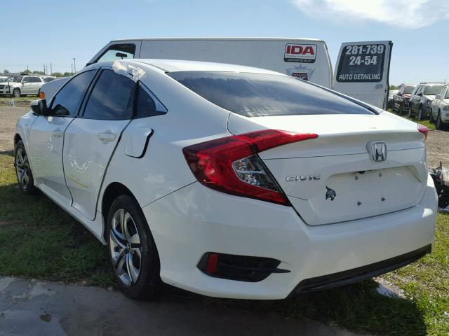 19XFC2F52GE015410 - 2016 HONDA CIVIC LX WHITE photo 3