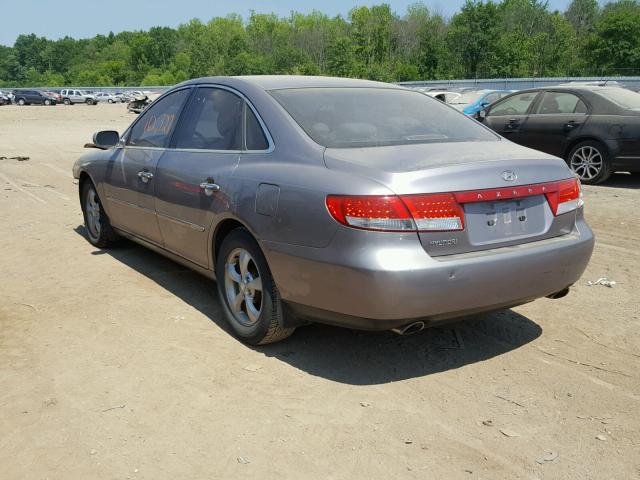 KMHFC46F57A141991 - 2007 HYUNDAI AZERA SE GRAY photo 3