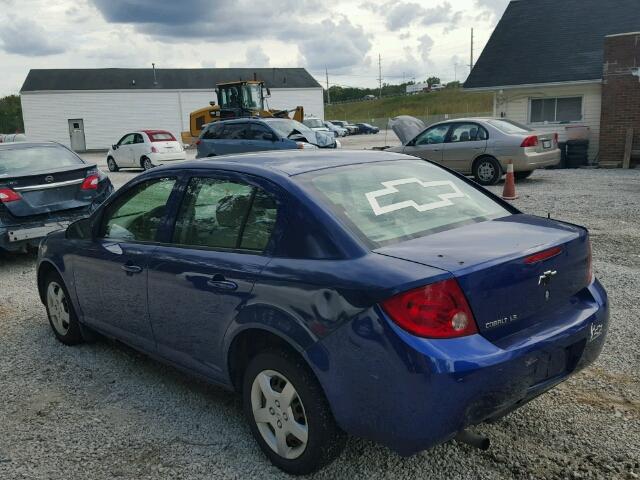 1G1AK55F867836026 - 2006 CHEVROLET COBALT LS BLUE photo 3