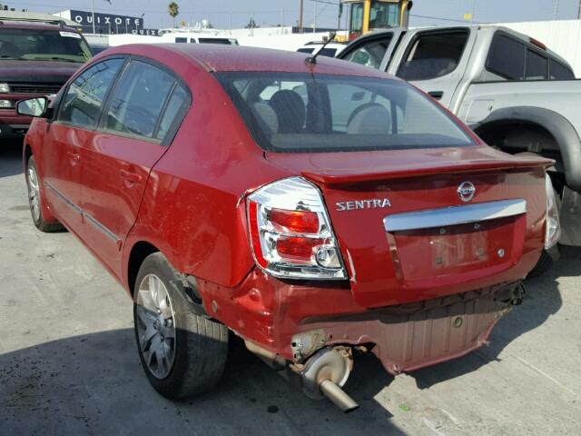 3N1AB6AP0CL741420 - 2012 NISSAN SENTRA 2.0 RED photo 3