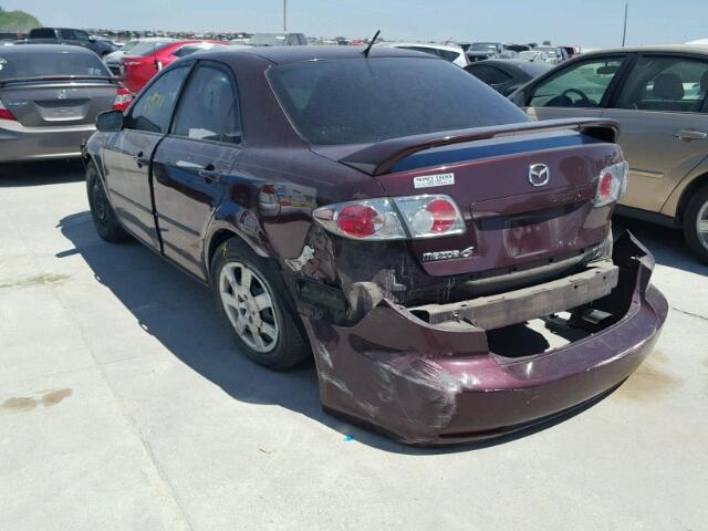 1YVFP80C565M18672 - 2006 MAZDA 6 I MAROON photo 3