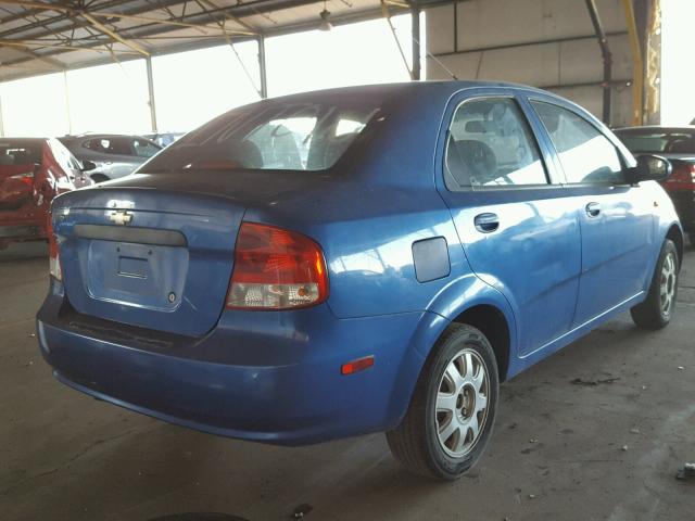 KL1TJ52684B162033 - 2004 CHEVROLET AVEO LS BLUE photo 4