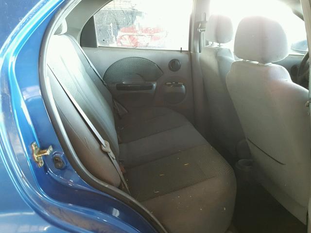 KL1TJ52684B162033 - 2004 CHEVROLET AVEO LS BLUE photo 6