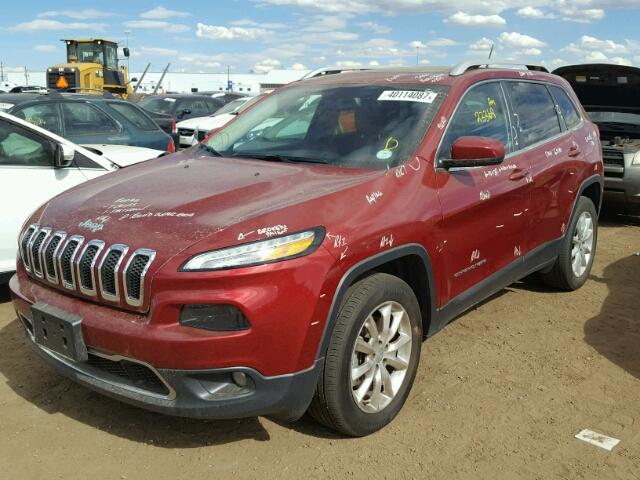 1C4PJMDS2FW774674 - 2015 JEEP CHEROKEE L RED photo 2