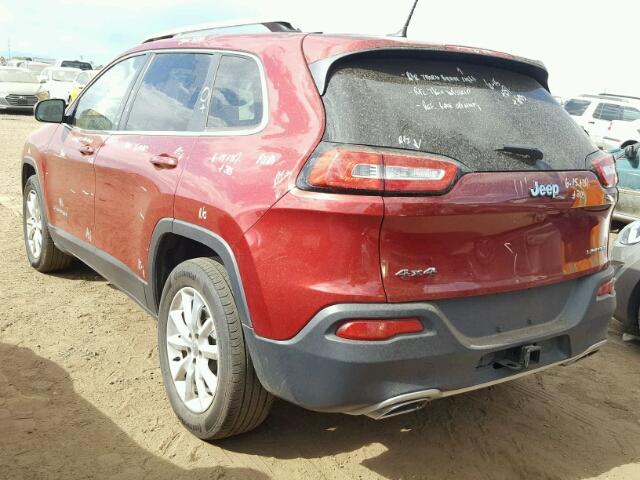 1C4PJMDS2FW774674 - 2015 JEEP CHEROKEE L RED photo 3