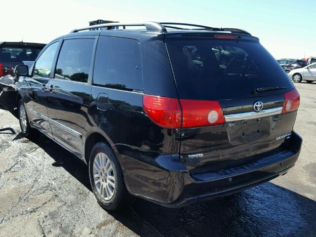 5TDBK22C48S022310 - 2008 TOYOTA SIENNA XLE BLACK photo 3