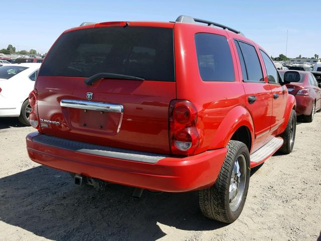 1D4HD58N34F225510 - 2004 DODGE DURANGO LI RED photo 4