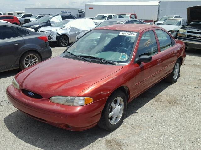 1FALP6538TK213436 - 1996 FORD CONTOUR GL RED photo 2