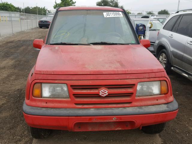 2S3TD03V1T6407668 - 1996 SUZUKI SIDEKICK J RED photo 9