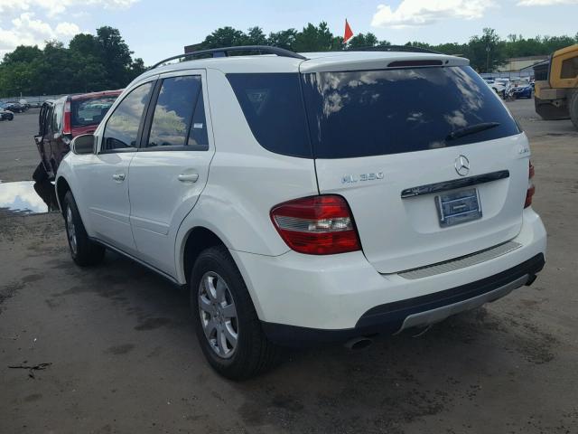 4JGBB86E26A147102 - 2006 MERCEDES-BENZ ML 350 WHITE photo 3