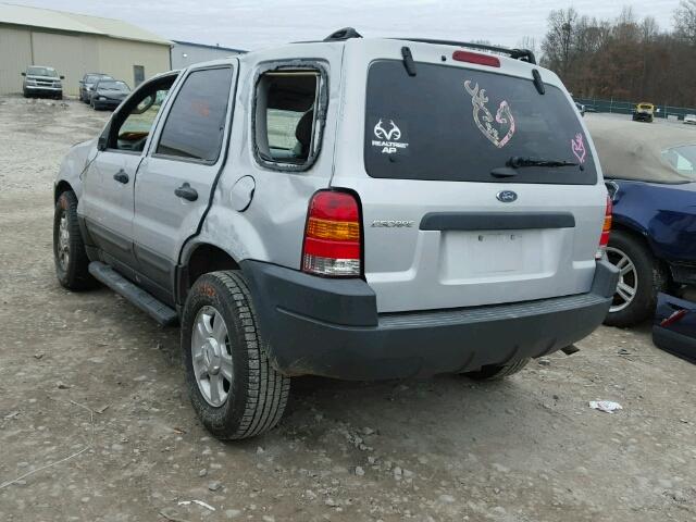 1FMYU03153KD79092 - 2003 FORD ESCAPE XLT SILVER photo 3