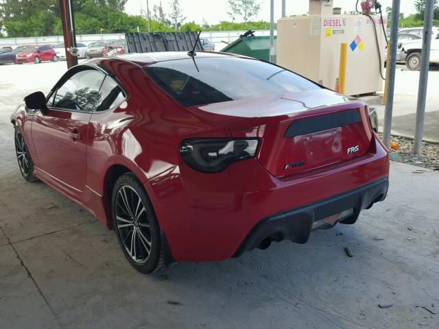 JF1ZNAA13D2706644 - 2013 TOYOTA SCION FR-S RED photo 3